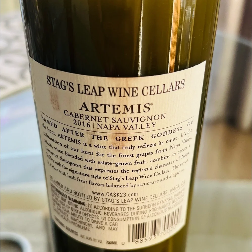 Upcycled Wine Bottle Candle | Stag’s Leap Artemis Napa Cabernet | Vanilla Lav